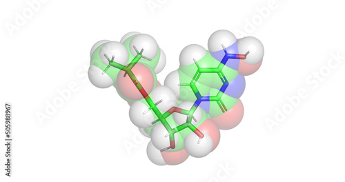 Molnupiravir molecule 
 photo