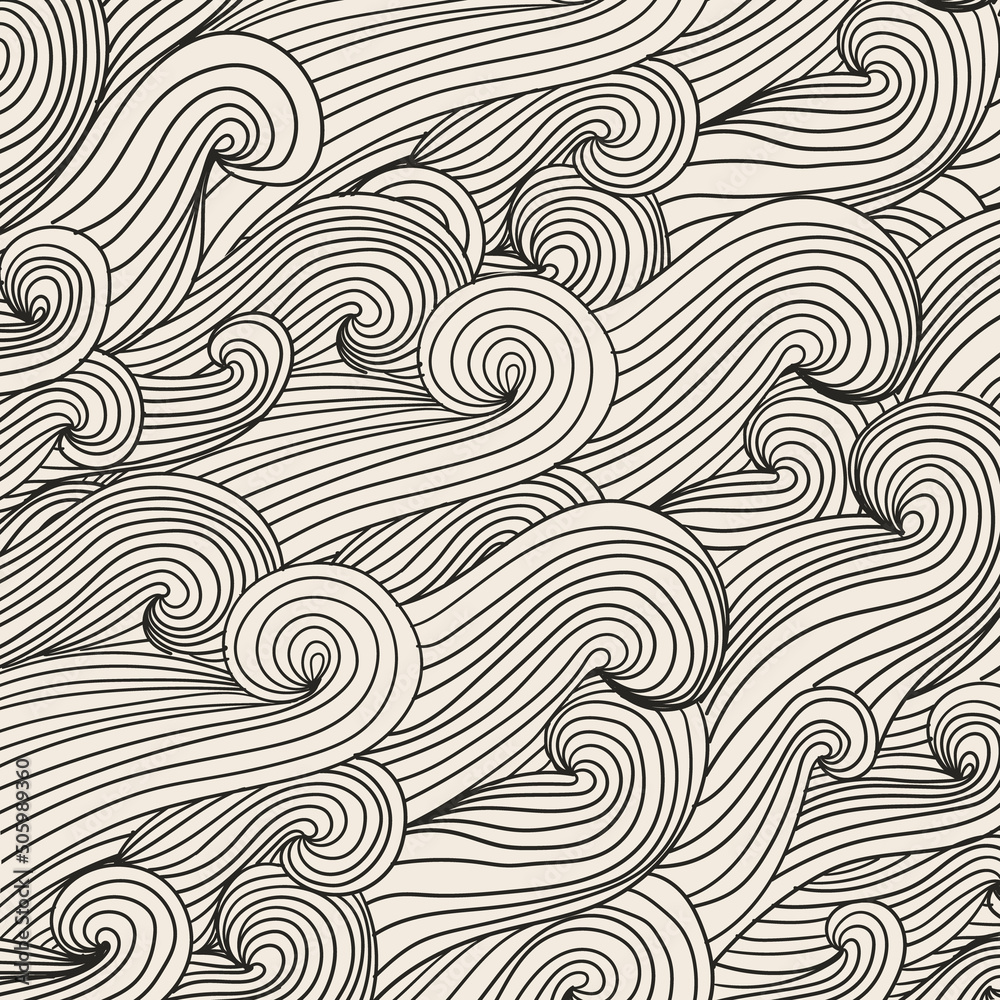 abstract wave with line art pattern
