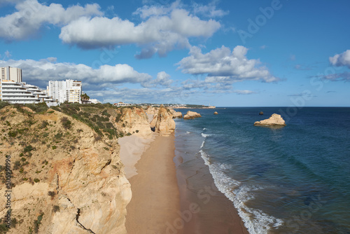 Beautiful view of the Praia do Amado. Portimao coastline, Algarve, Portugal photo