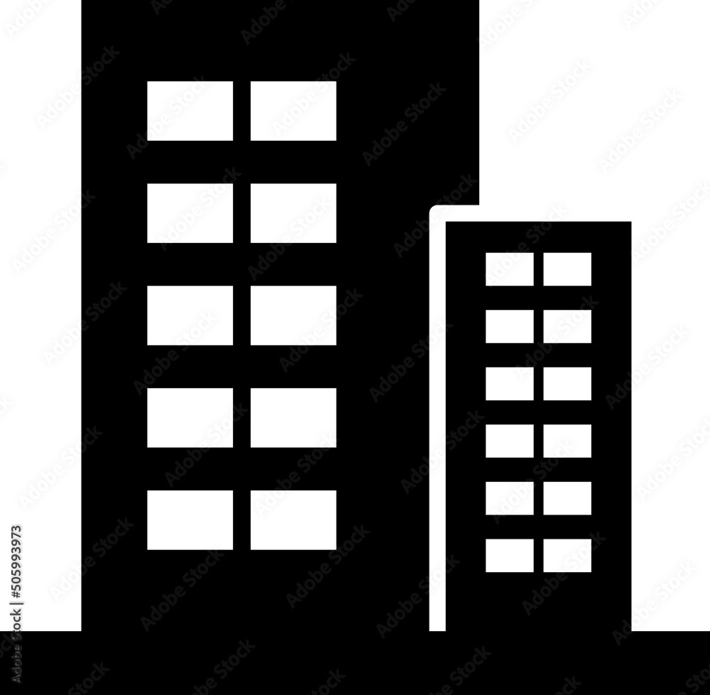 Office building sign icon in flat style. Apartment vector illustration on white isolated background..eps Office building sign icon in flat style. Apartment vector illustration on white isolated background..eps
