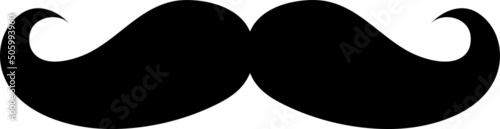 Fotografie, Obraz Mustache icon . Vector illustration on white background..eps