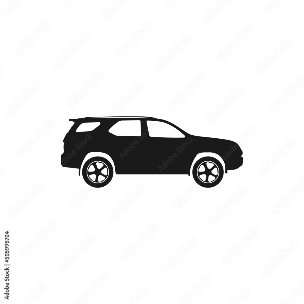 The Best Fortuner Car Silhouette Illustration Image Vector. Best SUV Silhouette For Desain Automotive