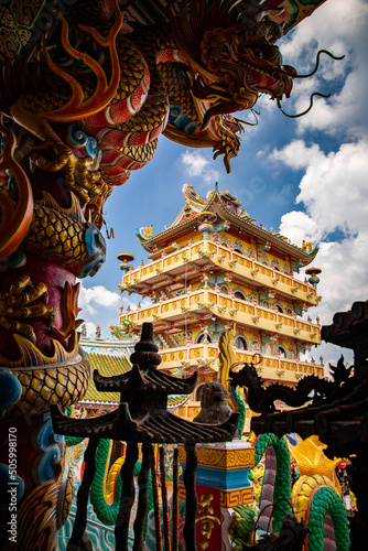 Chao Pho Nakharat Shrine or Chao Por Nakarat Chansen chinese temple in Nakhon Sawan, Thailand photo