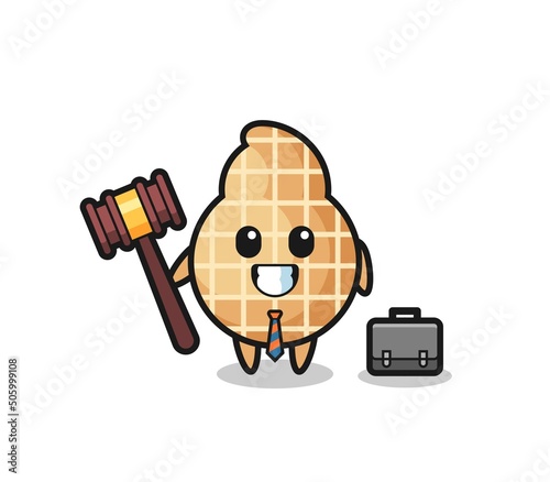 Illustration of peanut mascot as a lawyer
