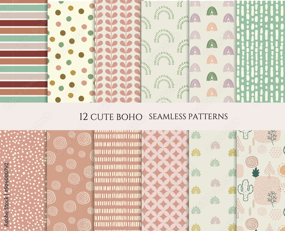 Set boho seamless pattern background.
pattern swatches included for illustrator user,
pattern swatches included in file, for your convenient use. Set boho seamless pattern background.
pattern swatches included for illustrator user,
pattern swatches included in file, for your convenient use.