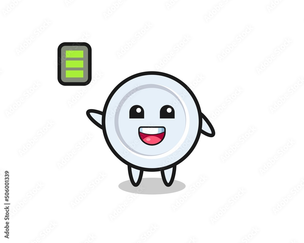 plate mascot character with energetic gesture plate mascot character with energetic gesture