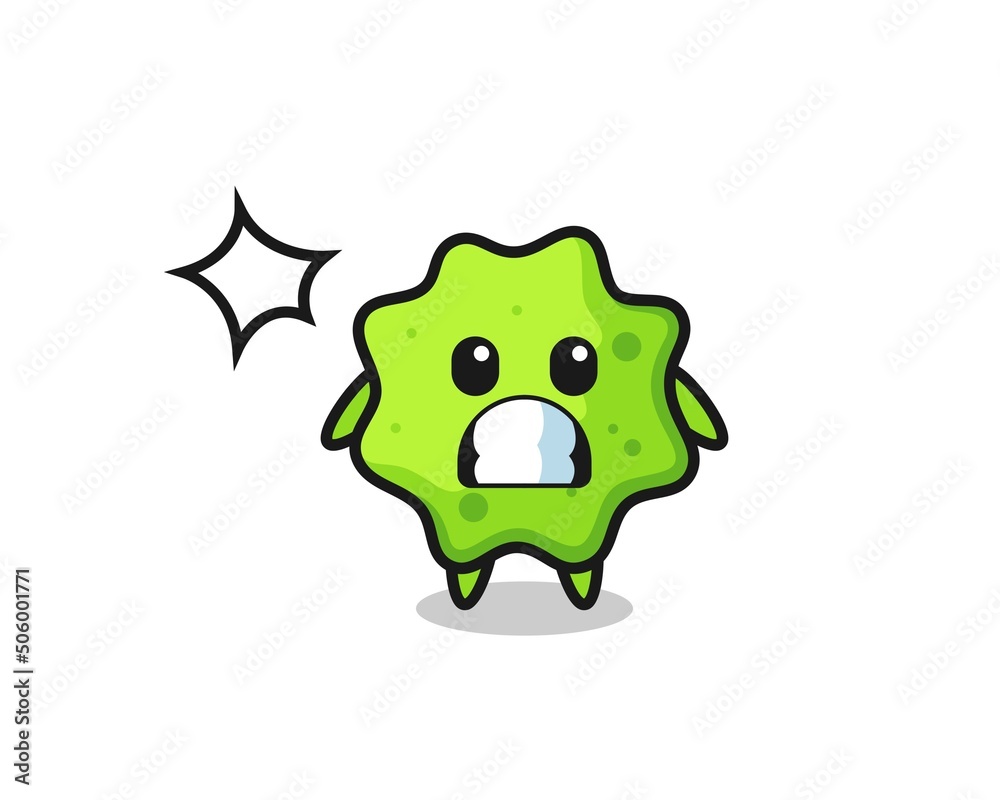 Fototapeta premium splat character cartoon with shocked gesture