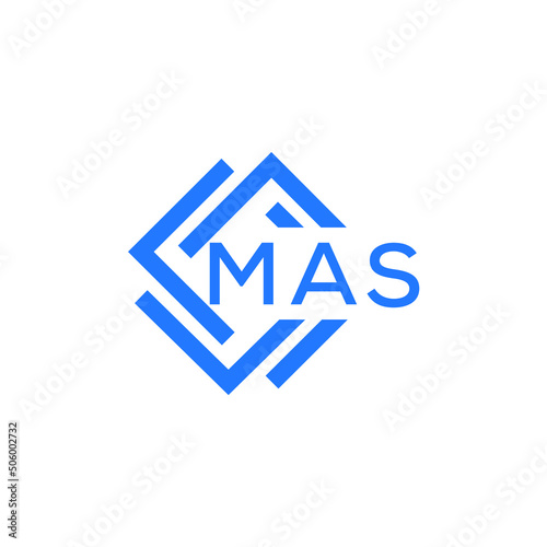 MAS technology letter logo design on white  background. MAS creative initials technology letter logo concept. MAS technology letter design.
