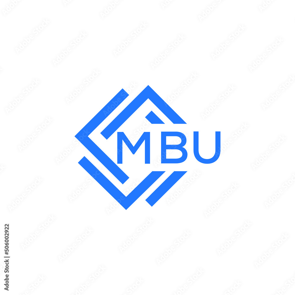 MBU technology letter logo design on white  background. MBU creative initials technology letter logo concept. MBU technology letter design.
