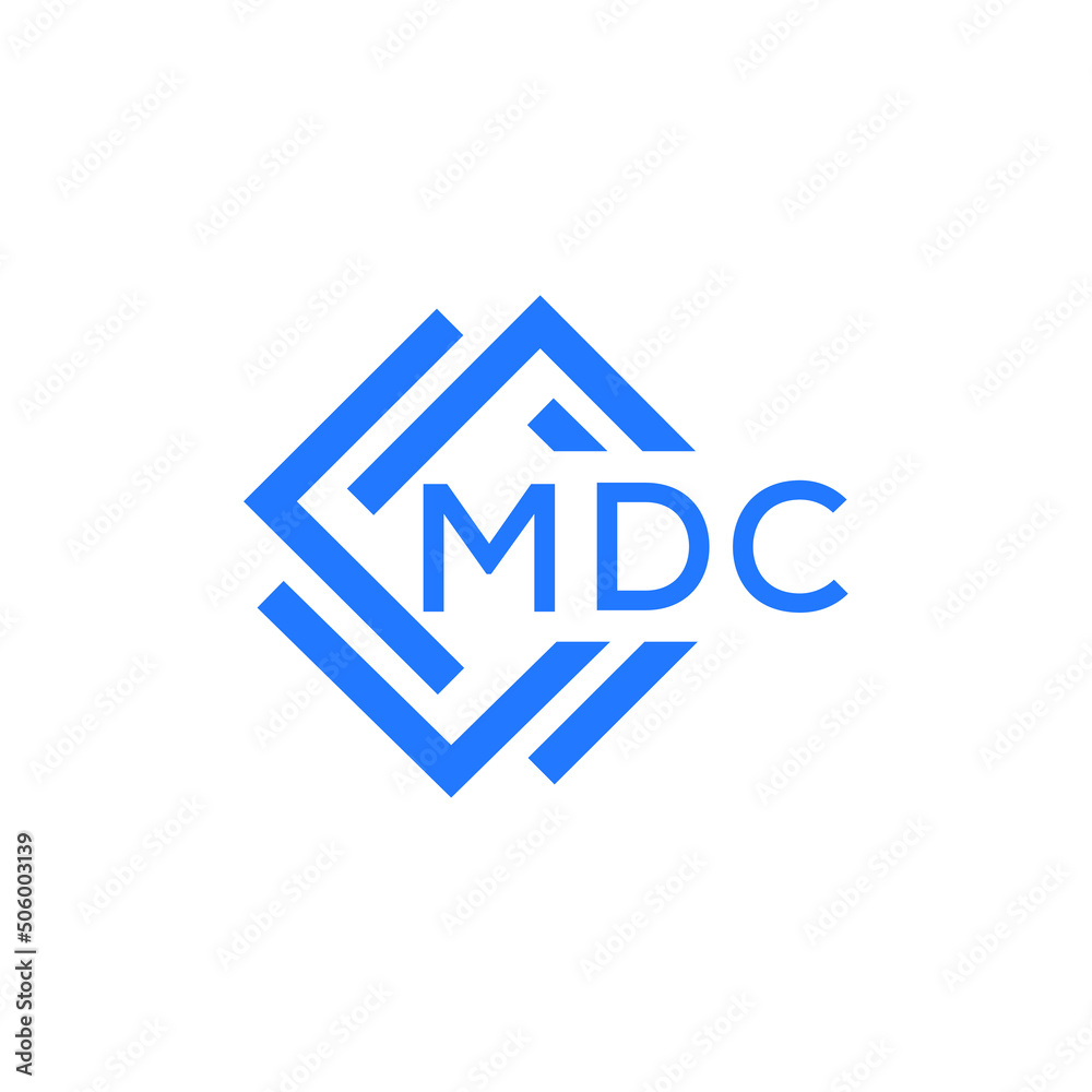 MDC technology letter logo design on white  background. MDC creative initials technology letter logo concept. MDC technology letter design.

