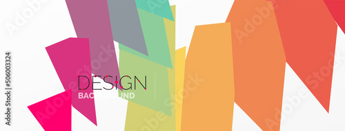 Background colorful shapes template. Wallpaper for concept of AI technology, blockchain, communication, 5G, science, business and technology