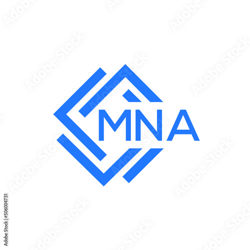 MNA technology letter logo design on white  background. MNA creative initials technology letter logo concept. MNA technology letter design.