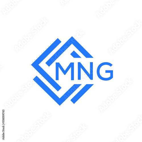 MNG technology letter logo design on white  background. MNG creative initials technology letter logo concept. MNG technology letter design. photo