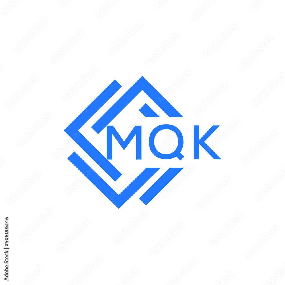 MQK technology letter logo design on white  background. MQK creative initials technology letter logo concept. MQK technology letter design.