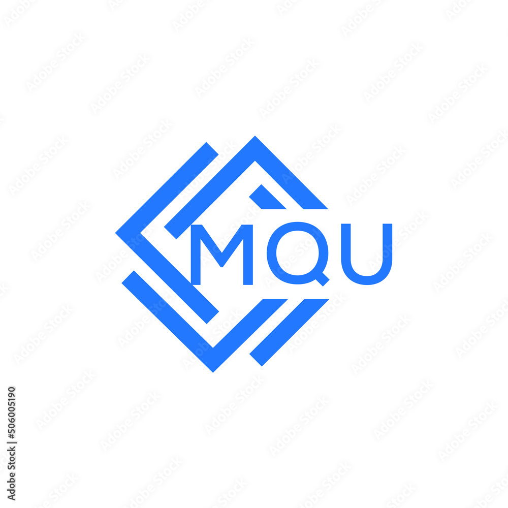 MQU technology letter logo design on white  background. MQU creative initials technology letter logo concept. MQU technology letter design.
