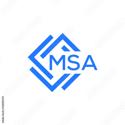 MSA technology letter logo design on white background. MSA creative initials technology letter logo concept. MSA technology letter design. 
