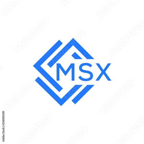 MSX technology letter logo design on white  background. MSX creative initials technology letter logo concept. MSX technology letter design.
 photo