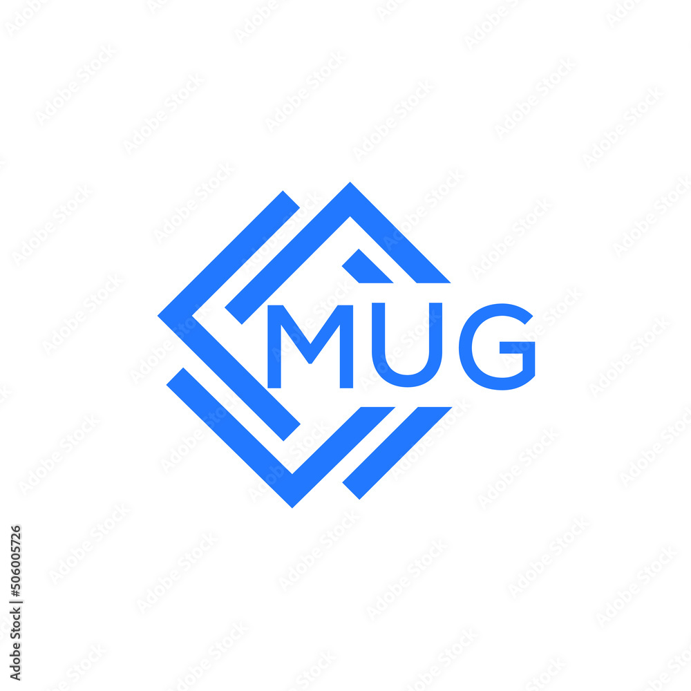 MUG technology letter logo design on white  background. MUG creative initials technology letter logo concept. MUG technology letter design.
