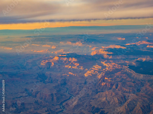 Aerial view of the natural landscape of Grand Canyon