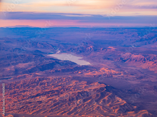 Aerial view of the natural landscape of Colorado River