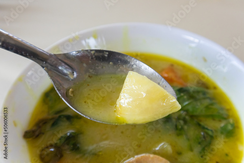 green curry with beef and durian Thai style