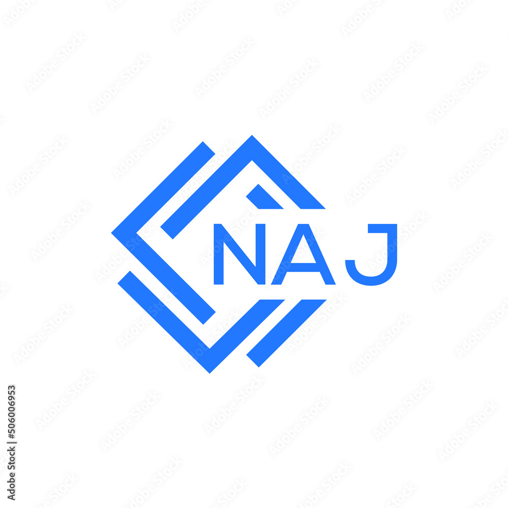 NAJ technology letter logo design on white background. NAJ creative initials technology letter logo concept. NAJ technology letter design. NAJ technology letter logo design on white background. NAJ creative initials technology letter logo concept. NAJ technology letter design.