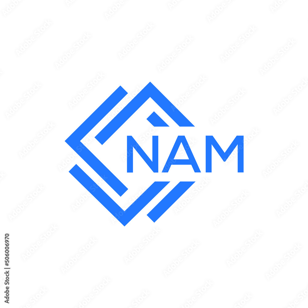 NAM technology letter logo design on white background. NAM creative initials technology letter logo concept. NAM technology letter design. NAM technology letter logo design on white background. NAM creative initials technology letter logo concept. NAM technology letter design.