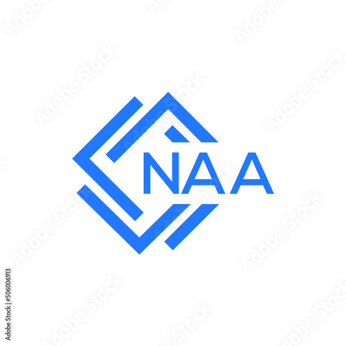 NAA technology letter logo design on white  background. NAA creative initials technology letter logo concept. NAA technology letter design. photo