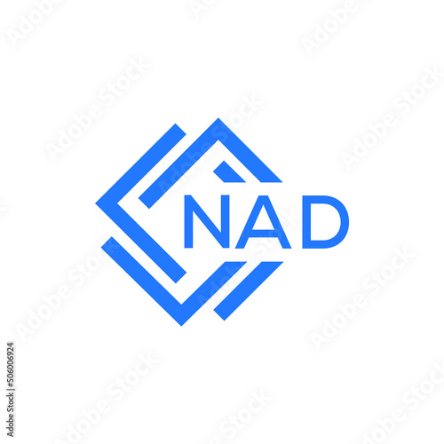 NAD technology letter logo design on white  
 background. NAD creative initials technology letter logo concept. NAD technology letter design.