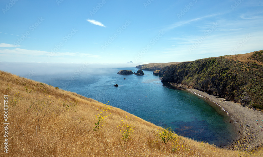 Scorpion Bay of Santa Cruz Island in the Channel Islands National Park off the gold coast of California United States