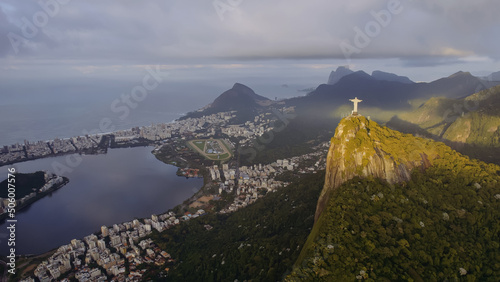 Rio de Janeiro, Brazil. Christ Reedemer. Rio de Janeiro skyline city. photo