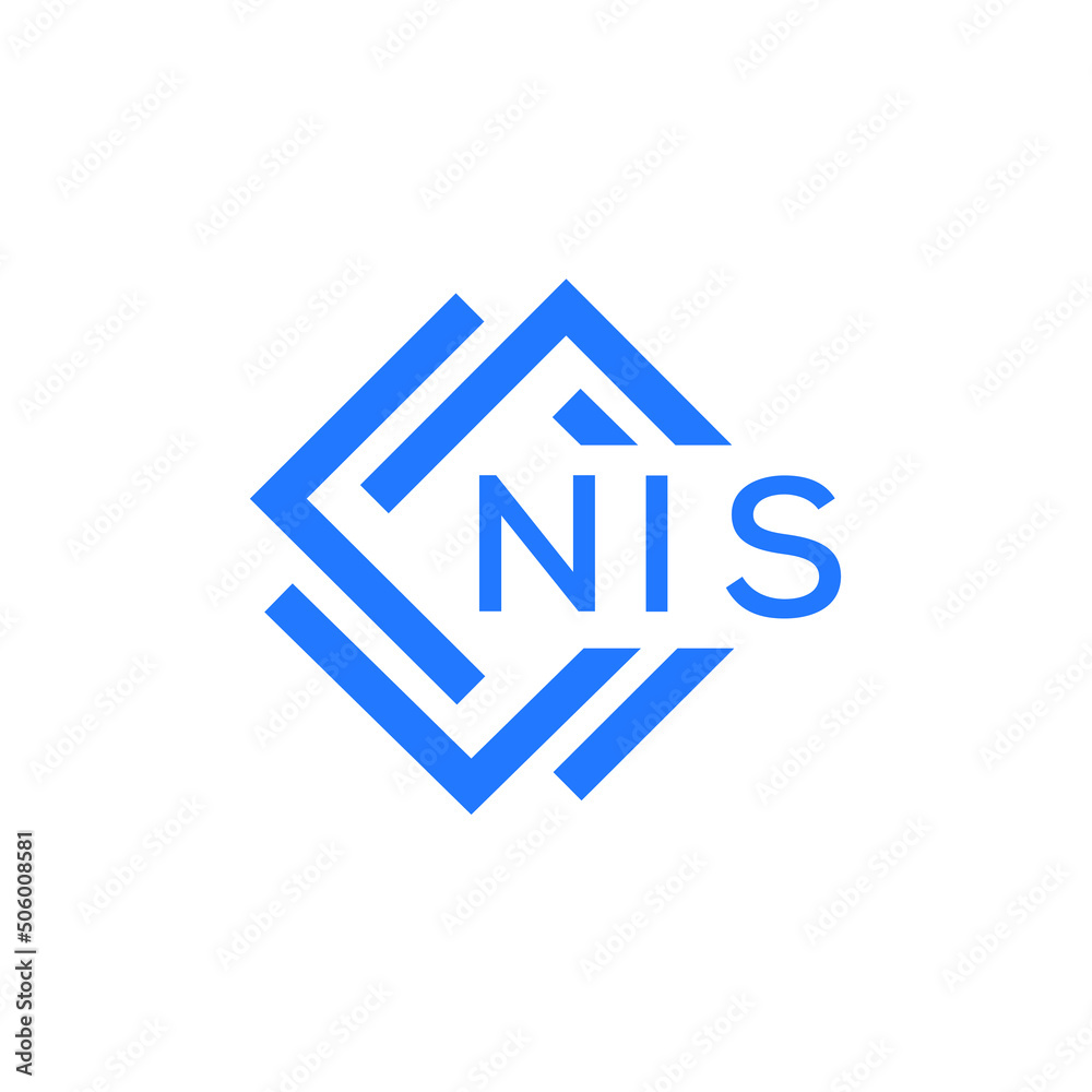 NIS technology letter logo design on white  background. NIS creative initials technology letter logo concept. NIS technology letter design.
