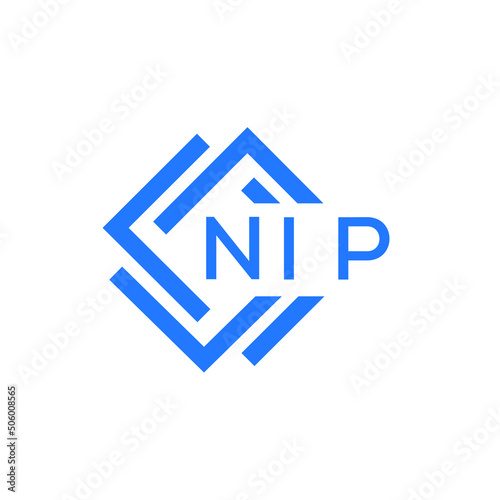 NIP technology letter logo design on white  background. NIP creative initials technology letter logo concept. NIP technology letter design.
