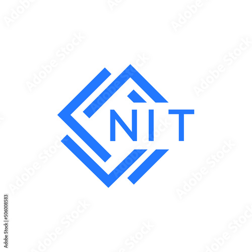 NIT technology letter logo design on white background. NIT creative initials technology letter logo concept. NIT technology letter design. 