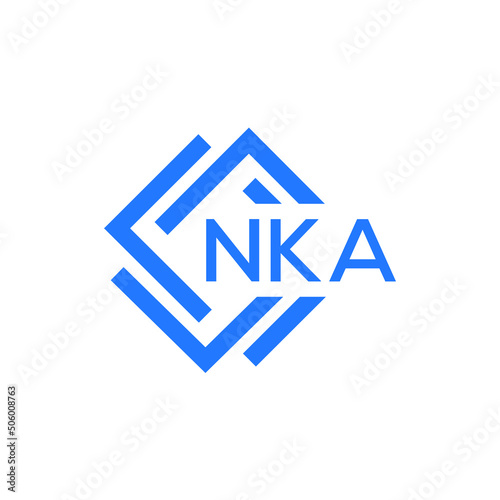 NKA technology letter logo design on white background. NKA creative initials technology letter logo concept. NKA technology letter design.