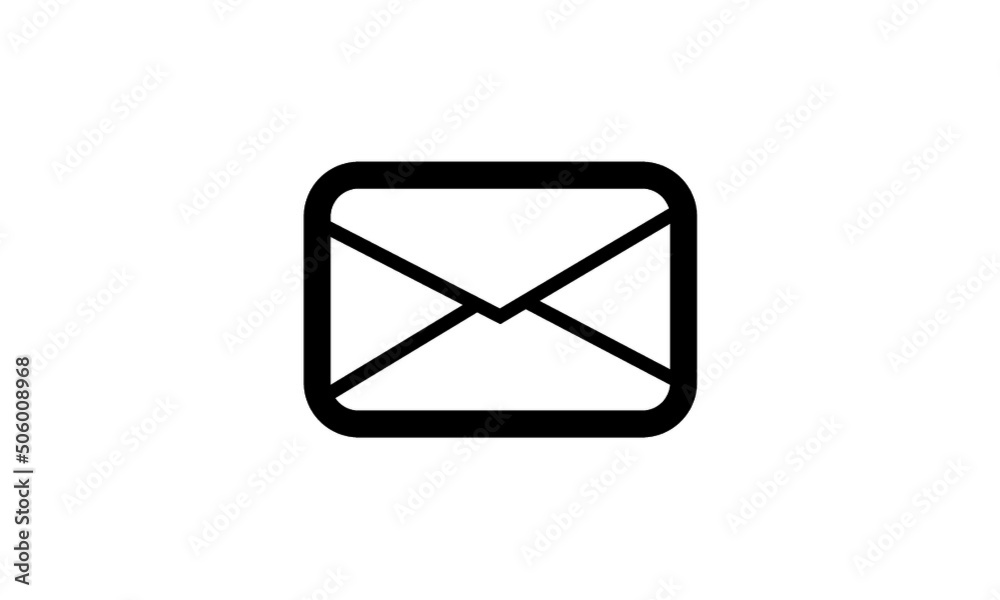 Mail Icon On Button Stock Vector Adobe Stock