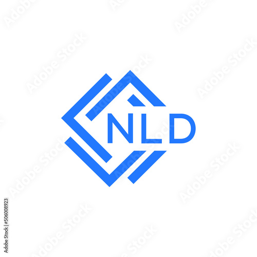 NLD technology letter logo design on white  background. NLD creative initials technology letter logo concept. NLD technology letter design.
 photo