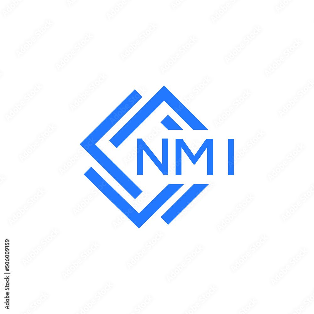 NMI technology letter logo design on white  background. NMI creative initials technology letter logo concept. NMI technology letter design.
