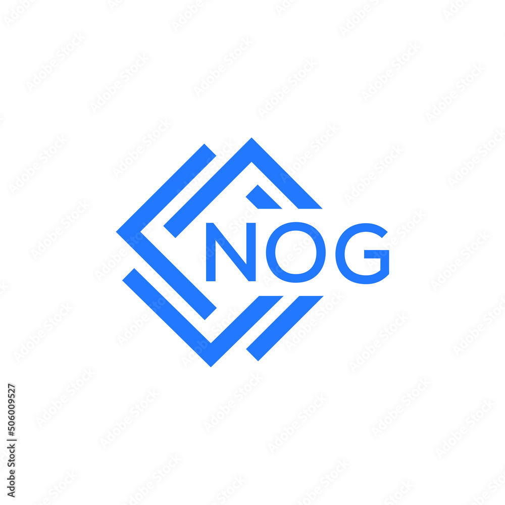NOG technology letter logo design on white  background. NOG creative initials technology letter logo concept. NOG technology letter design.
