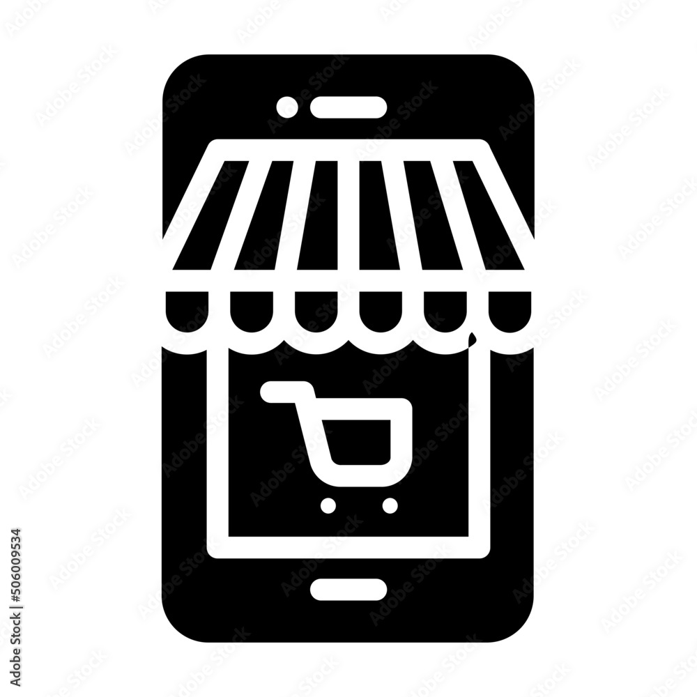mobile store line icon mobile store line icon