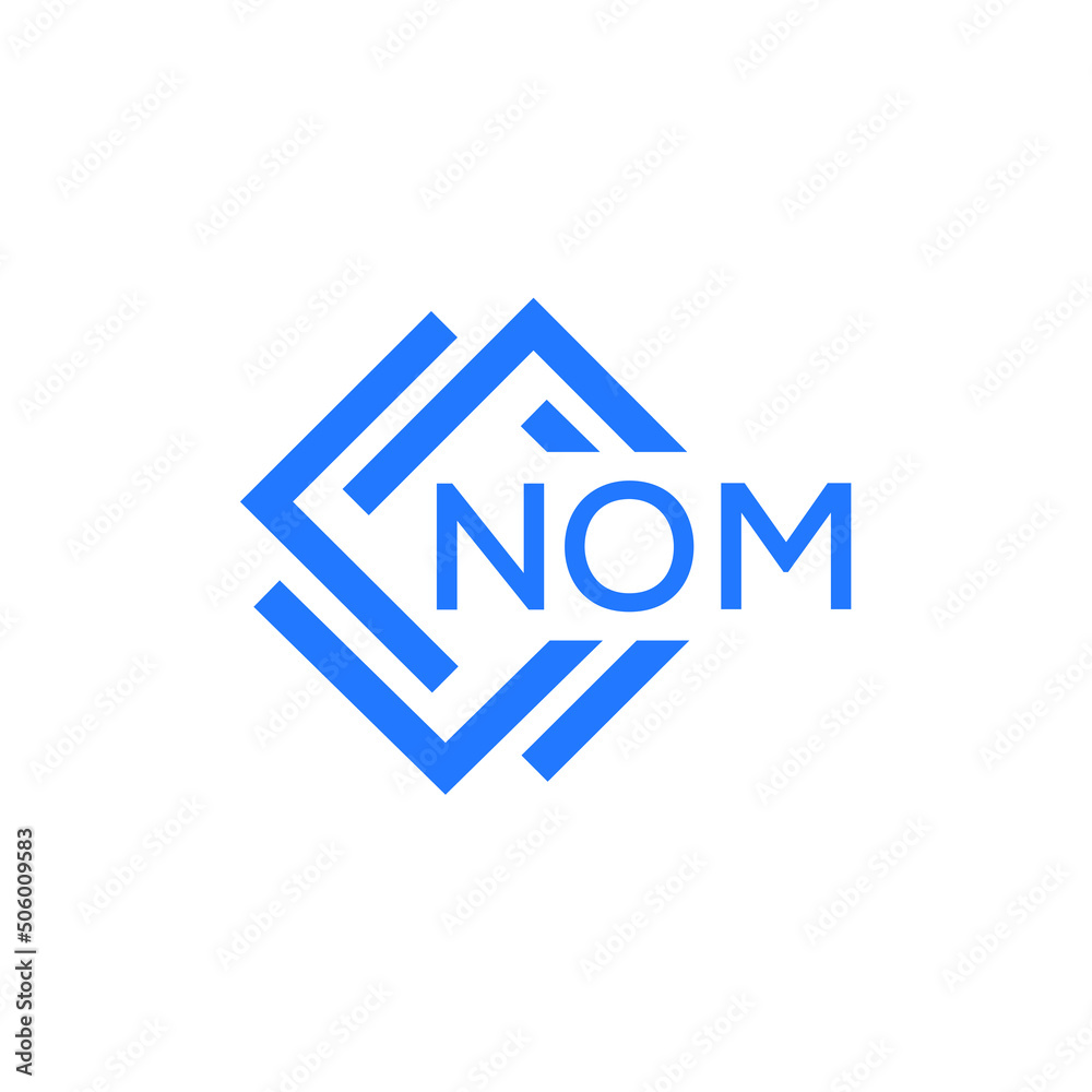 NOM technology letter logo design on white  background. NOM creative initials technology letter logo concept. NOM technology letter design.
