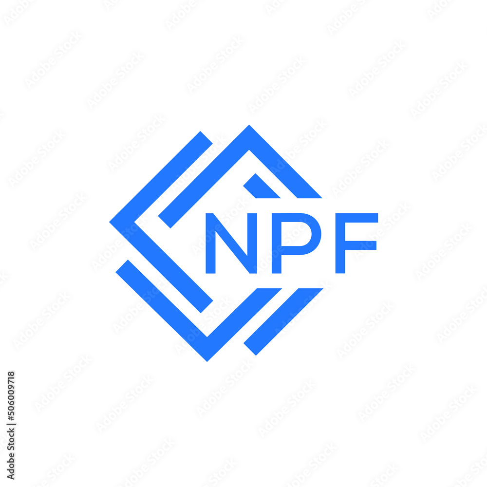 NPF technology letter logo design on white  background. NPF creative initials technology letter logo concept. NPF technology letter design.
