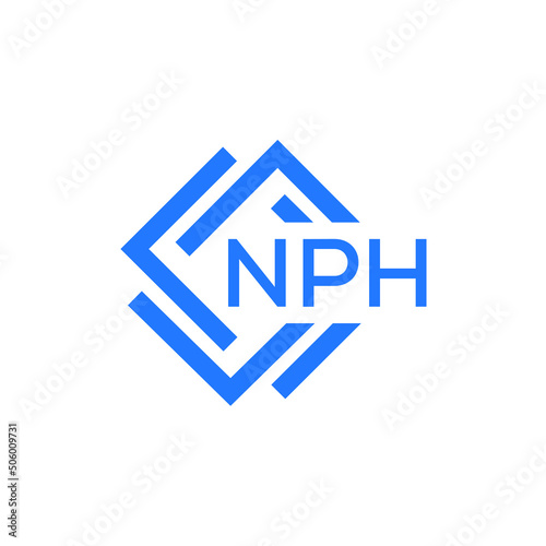 NPH technology letter logo design on white  background. NPH creative initials technology letter logo concept. NPH technology letter design.
 photo