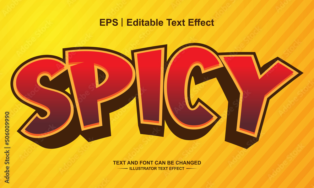 Spicy editable text effect