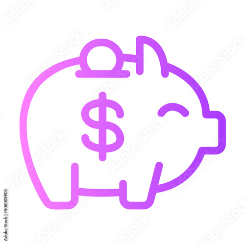piggybank gradient icon