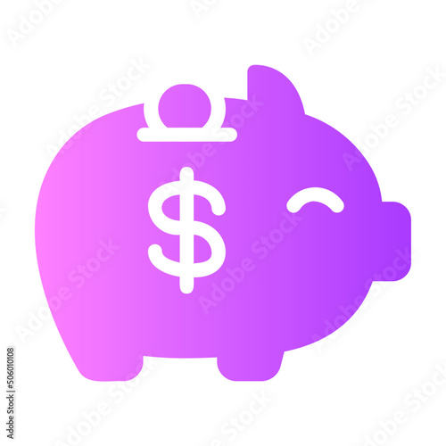 piggybank gradient icon