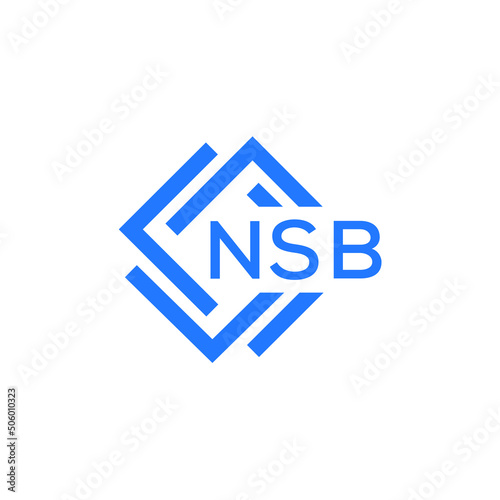 NSB technology letter logo design on white  background. NSB creative initials technology letter logo concept. NSB technology letter design. photo