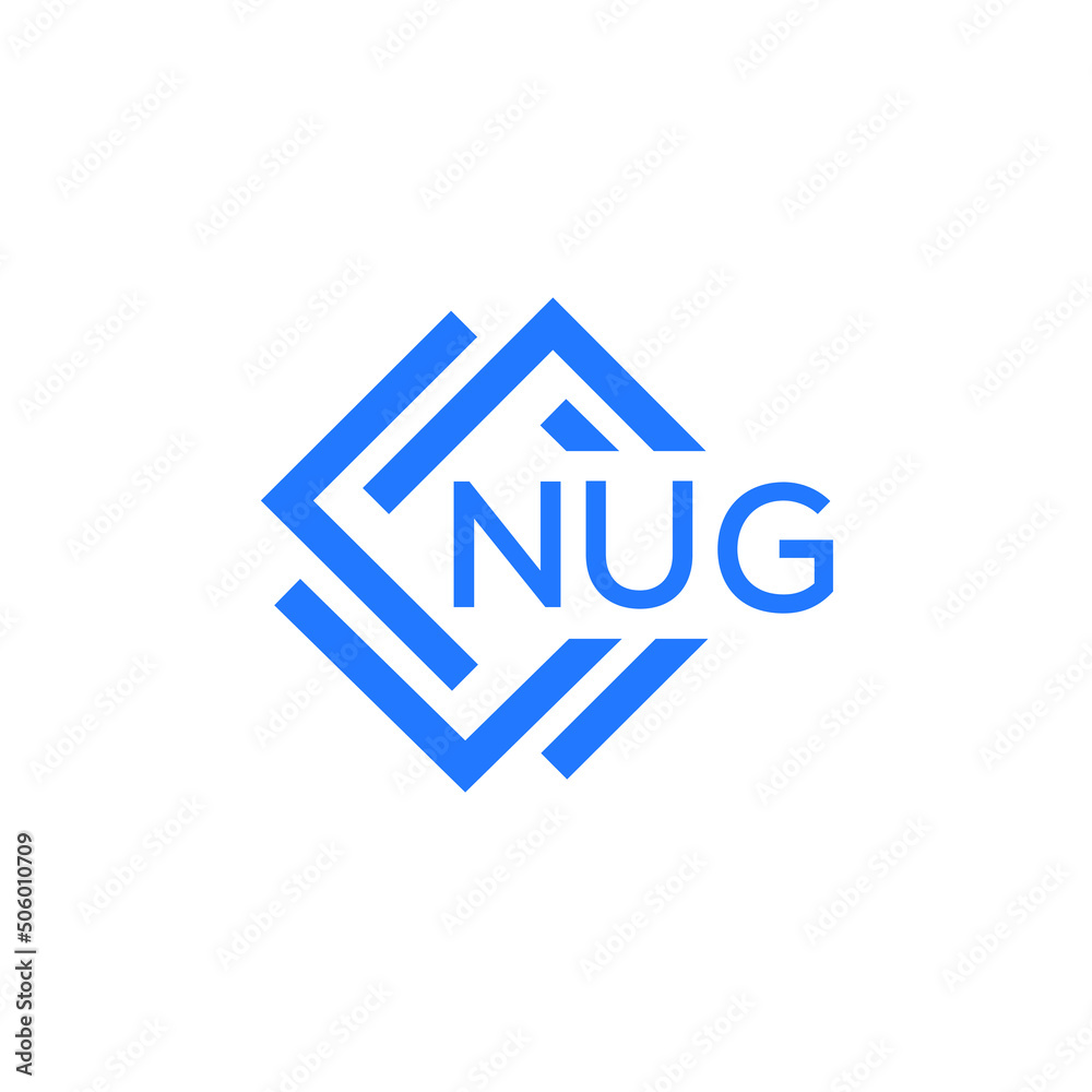 NUG technology letter logo design on white  background. NUG creative initials technology letter logo concept. NUG technology letter design.