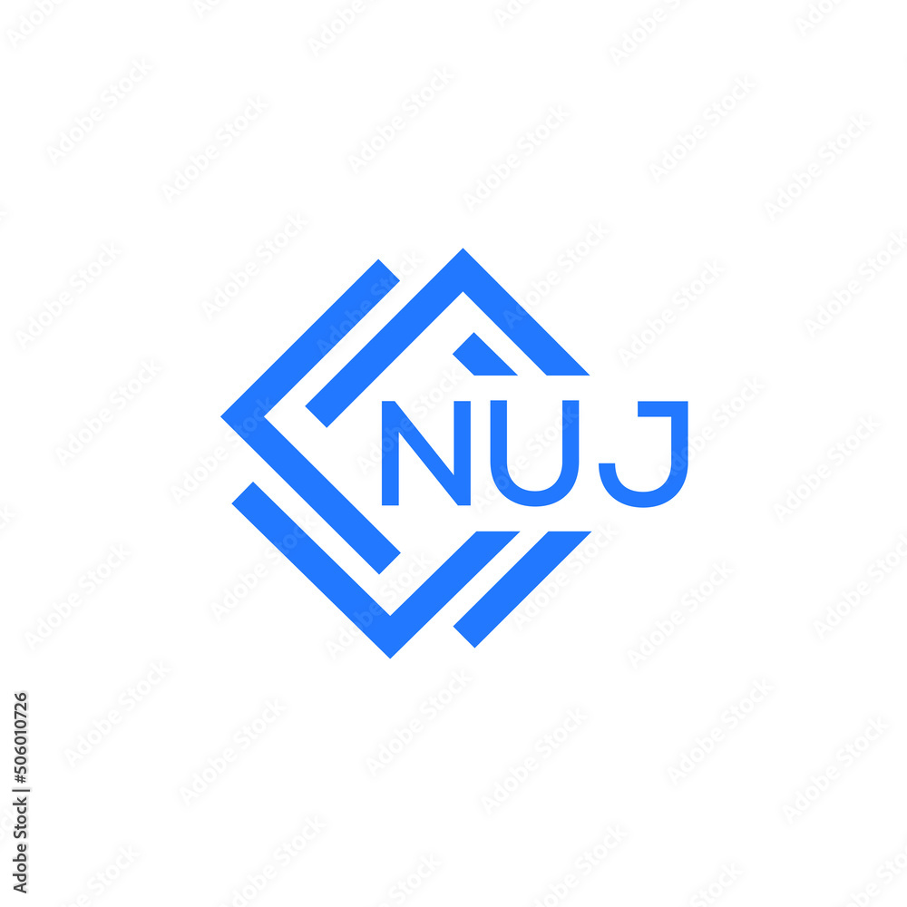 NUJ technology letter logo design on white  background. NUJ creative initials technology letter logo concept. NUJ technology letter design.