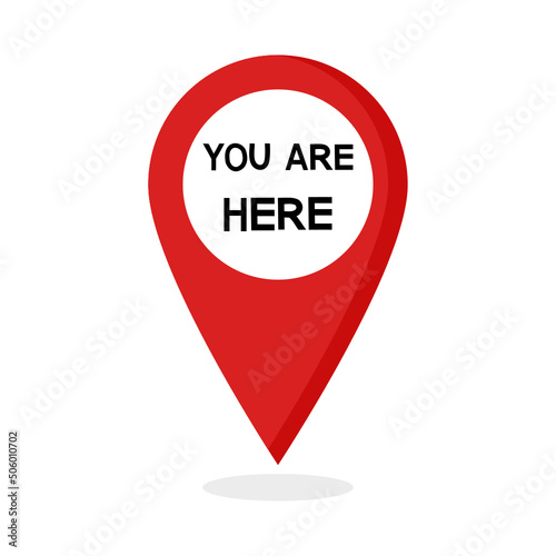 Free Download You Are Here Location Pointer on white background. - GFXLoad